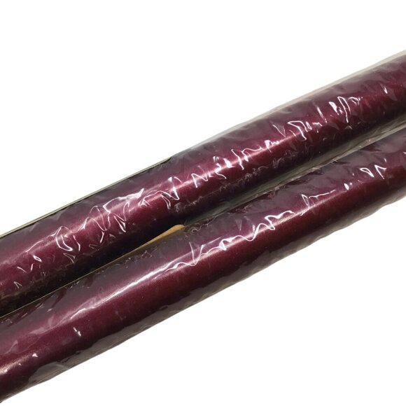 Vintage AMI Metallic Dinner Candle Set of 2 Pair Cranberry 12" Made in USA 0724M - Picture 5 of 5